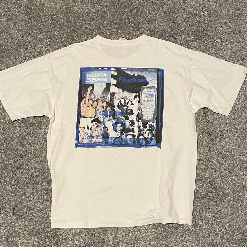 Rare Y2K NOKIA 3589i promotion t-shirt distressed condition